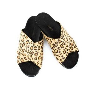 Franco Sarto Leopard Print Slip-On Sandals